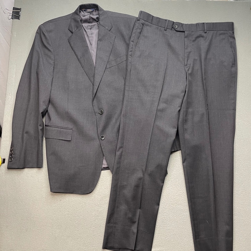 Brooks Brothers 1818 Madison Men's Wool Suit 44L 39W Gray Plaid Made USA